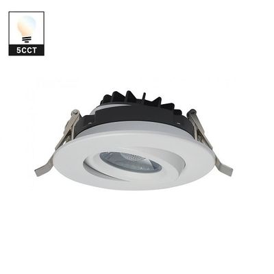 Adjustable Slim Round LED Downlight , 12w Trimless Fire Rated Downlights