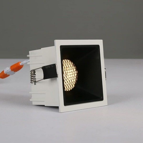Warm White Canless Square LED Spotlight 7W anti glare 3 Inch Cob Type