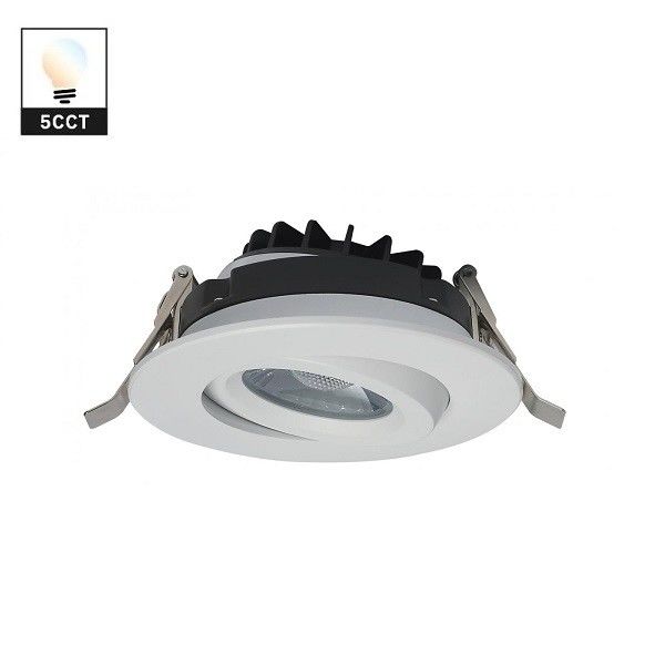 Adjustable Slim Round LED Downlight , 12w Trimless Fire Rated Downlights