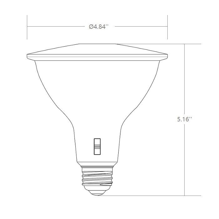 Dimming  Smart  Enclosed Recessed Light Fixtures Par38 120mm Diameter 1000LM